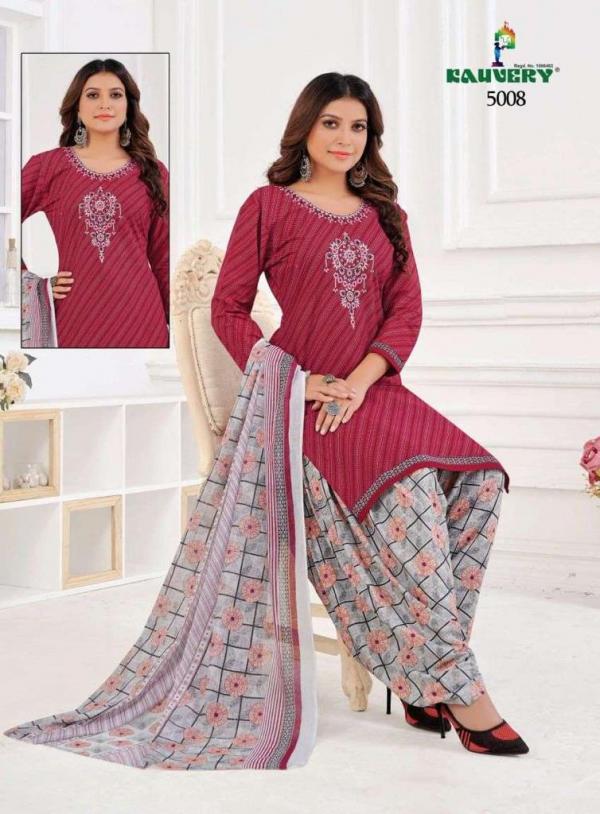 Kauvery Nyraa Vol-5 Cotton Readymade Embroidery Work Suit